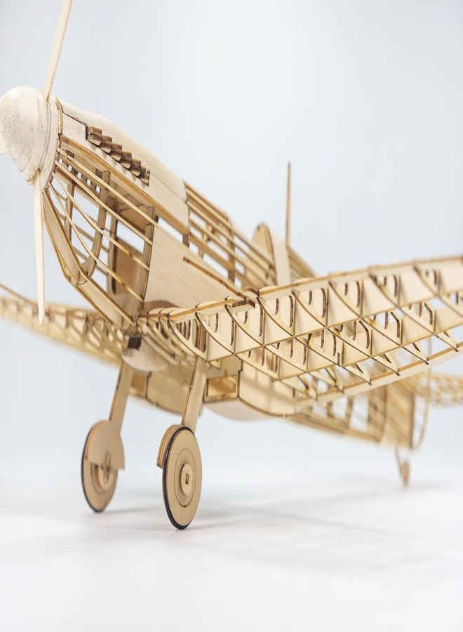 Viloga 3D Wooden Puzzles DIY Spitfire Fighter Model Aircraft 1:25, Laser Cut Balsa Wood Model Airplane Kits to Build for Adults, Wooden Models Airplane Jigsaw Puzzles for Home Decoration Birthday Gift - Image 4